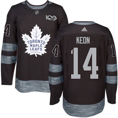 Adidas Maple Leafs #14 Dave Keon Black 1917-100th Anniversary Stitched NHL Jersey - Click Image to Close